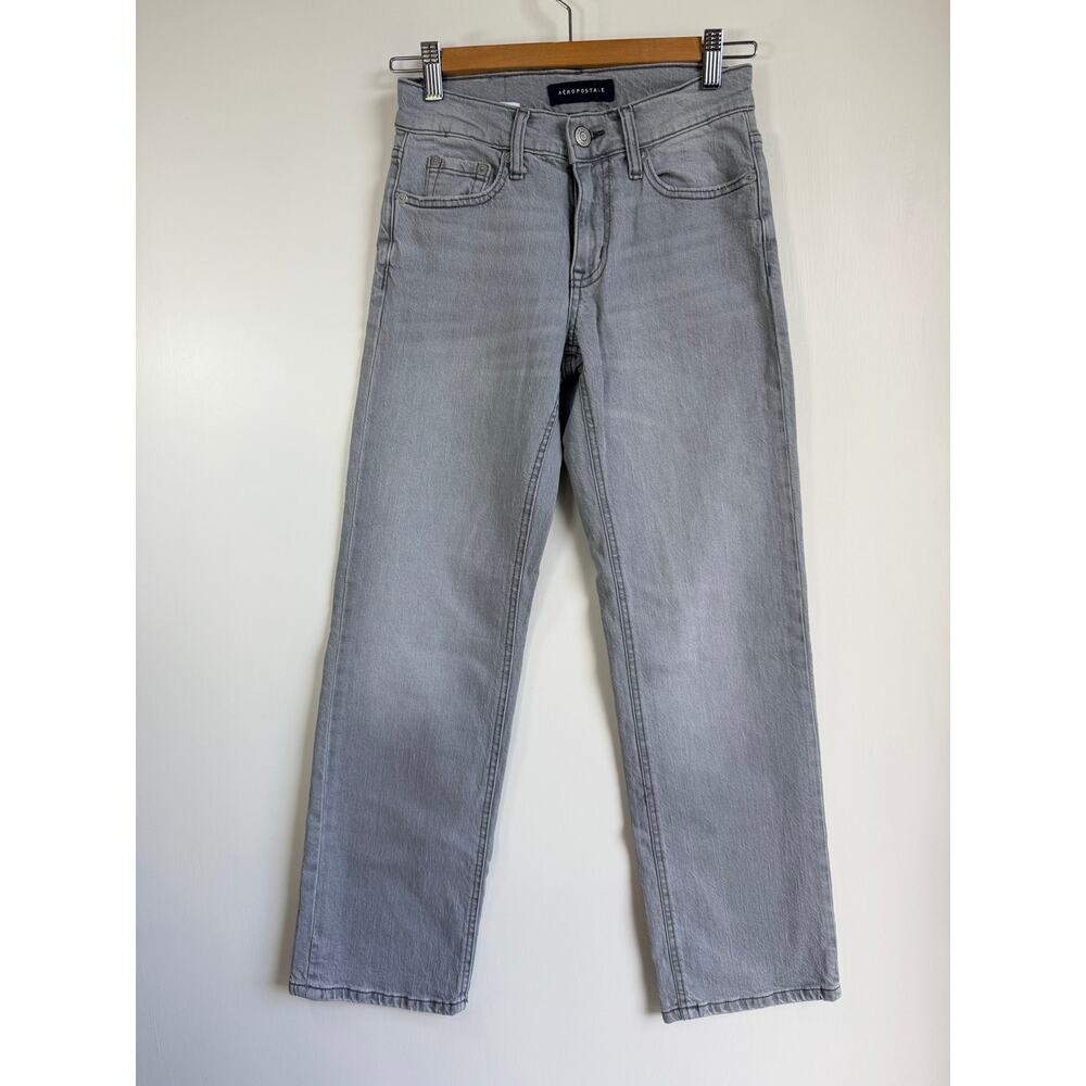 Aeropostale Straight Leg Jeans Size 000 Y2K Low Rise Baggy Stretch Denim Pants